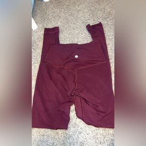 maroon lululemon align leggings